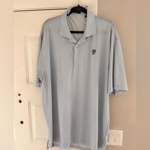 Turtleson Performance Golf Polo XXL – Light blue color- Moisture Wicking Shirt